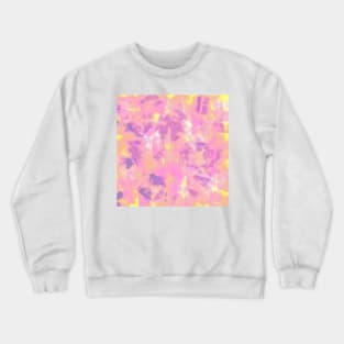 Layers Abstract Pastel Pink Purple on Yellow Crewneck Sweatshirt